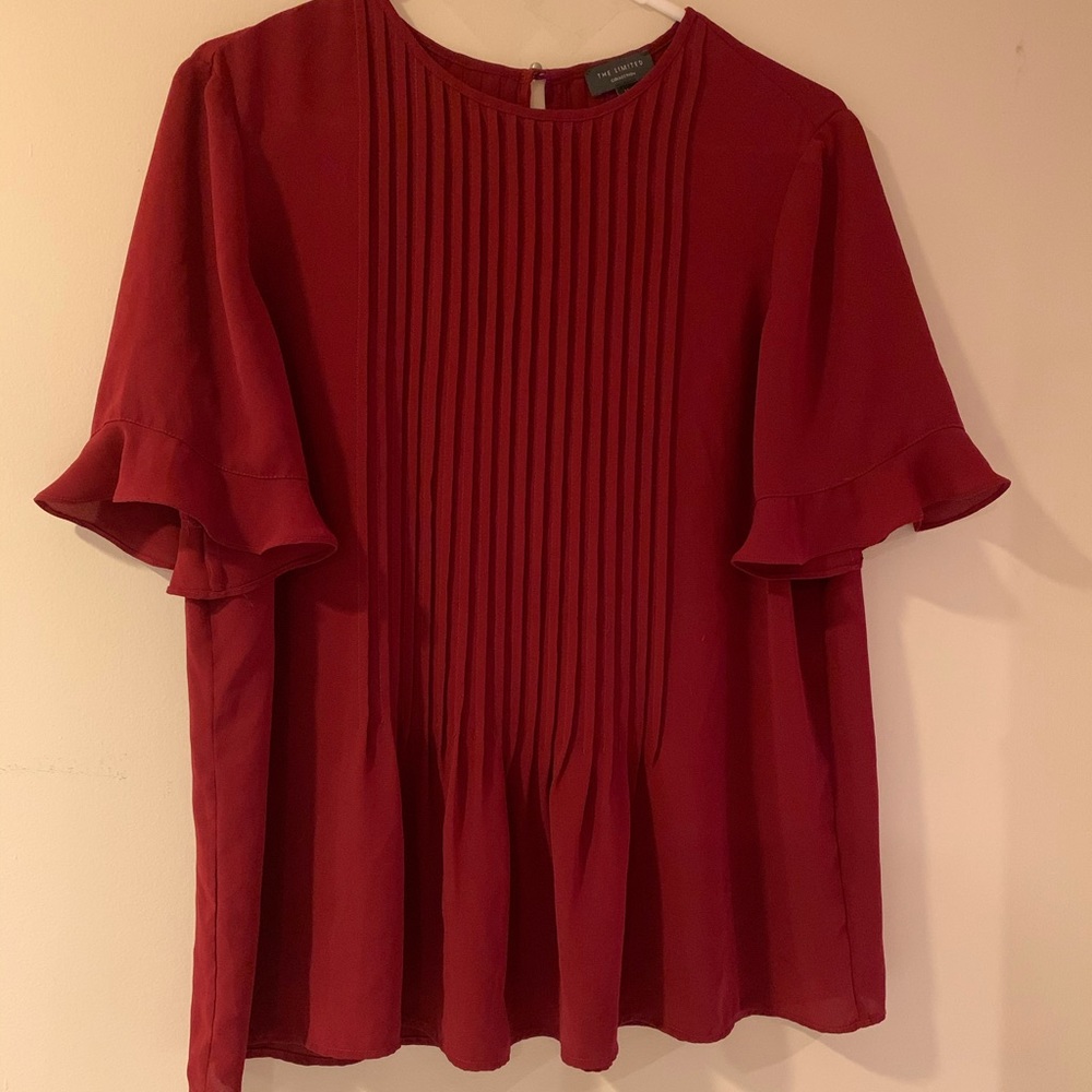 NWOT The Limited Pleated Work Blouse